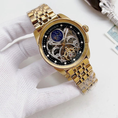Cartier Gold-Tone Skeleton Dial Watch — hero
