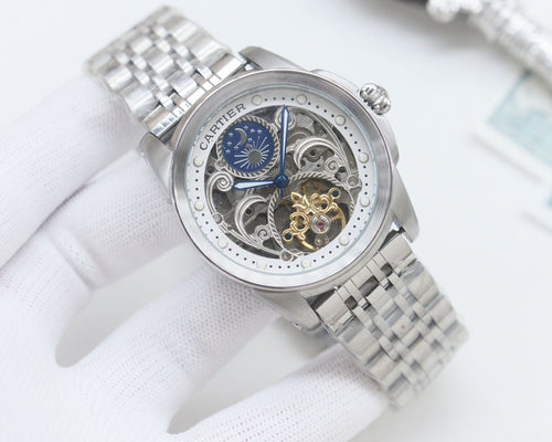 Cartier Silver Bracelet Watch — front